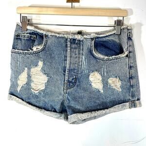 CARMAR raw edge distressed shorts boho womans size 27 boho summer‎